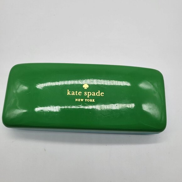 Kate Spade New York Eye Glass Case Sunglasses Turquoise and Green Hard Shell - Picture 2 of 9